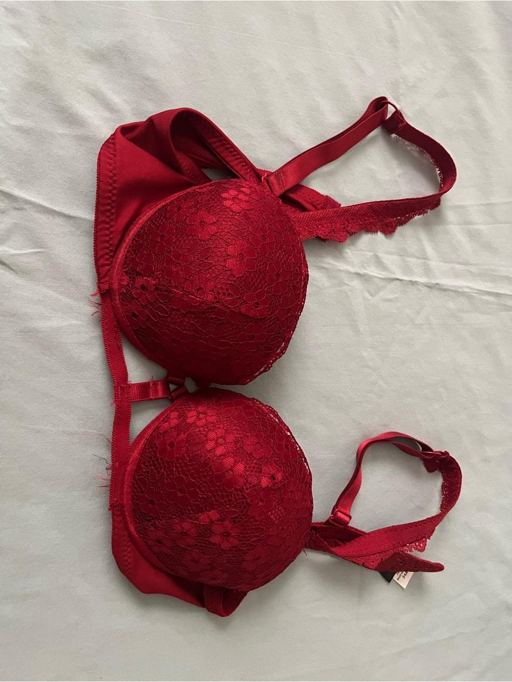 Marshalls Red Lace Push-Up Bra